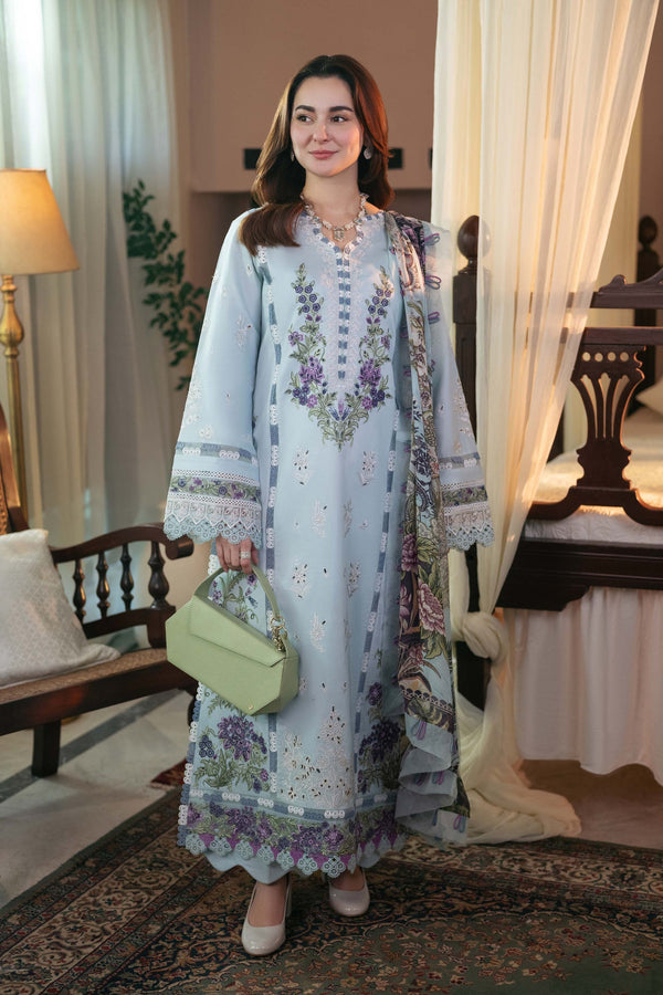Luxury Pure Lawn Embroidered Eid Collection V500