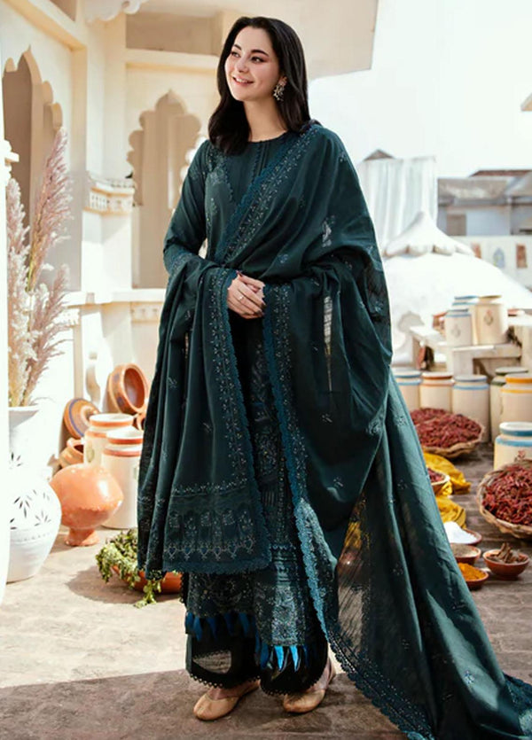 Dhanak-3PC Embroidered Shirt with Dhanak Sequins Embroidered Dupatta V250