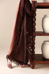 BATIK-3PC DHANAK EMBROIDERED SHIRT WITH COURTRAI WOOL PRINT EMBROIDERED SHAWL AND TROUSER v60