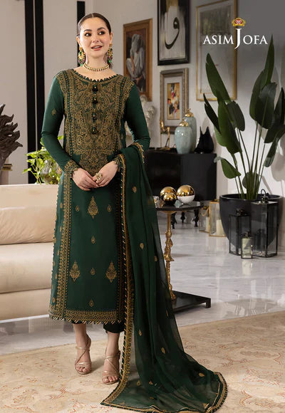 Lawn 3PC Embroidered With Chiffon Embroidered Dupatta 244