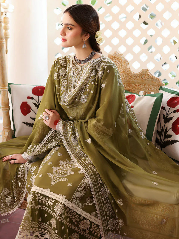 3 Piece - Unstitched Fully Embroidered Lawn Fabric 590