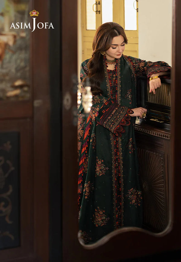 '-3PC DHANAK EMBROIDERED UNSTICHED SUIT V259
