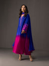 3 Piece Unstitched Embroidered and Printed SIlk Suit V230