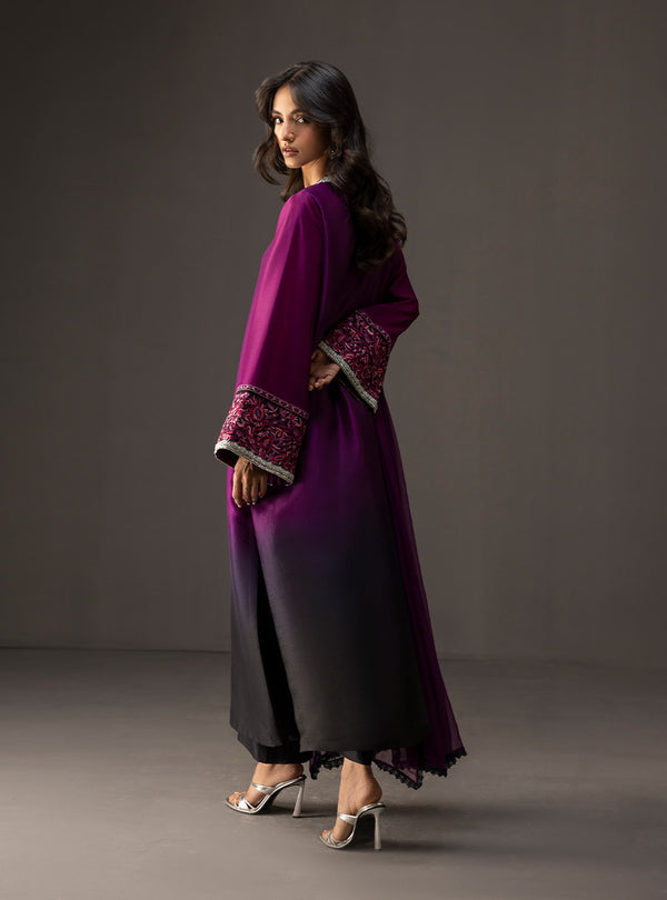 3 Piece Unstitched Embroidered and Printed SIlk Suit V226