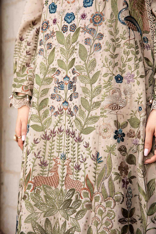 Lawn Embroidered Shirt with Digital printert jacquard dupatta V669