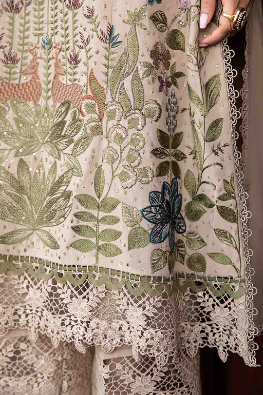 Lawn Embroidered Shirt with Digital Printed jacquard Dupatta V669
