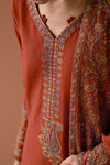 3PC LAWN EMBROIDERED SHIRT WITH DHANAK EMBROIDERED SHAWL AND TROUSER V679