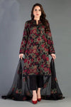 3 Piece Embroidered Lawn Suit with Embroidered bamber Chiffon Dupatta BR345