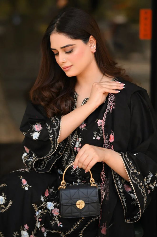 Summer 3Piece Lawn Embroidered Suit V 729