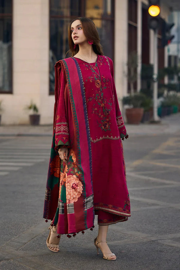 Lawn-3PC Embroidered Shirt with Digital Printed Jacquard Dupatta- V712